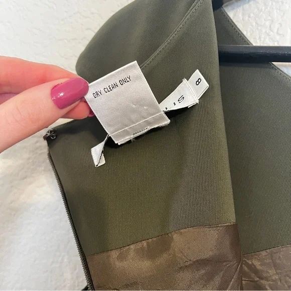 Tyler Gillis Olive Green Sleeveless Dress - Picture 8 of 9